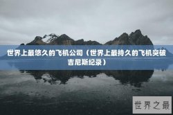 世界上最悠久的飞机公司（世界上最持久的飞机突破吉尼斯纪录）