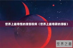 世界上最奇怪的滑雪视频（世界上最奇葩的滑板）