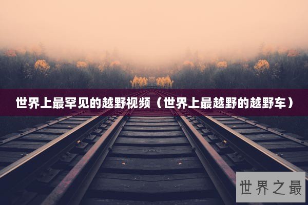 世界上最罕见的越野视频（世界上最越野的越野车）