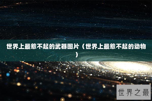 世界上最惹不起的武器图片（世界上最惹不起的动物）