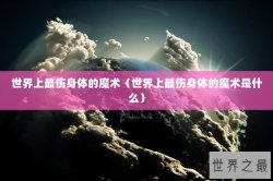 世界上最伤身体的魔术（世界上最伤身体的魔术是什么）