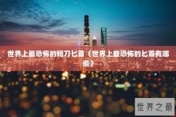 世界上最恐怖的短刀匕首（世界上最恐怖的匕首有哪些）