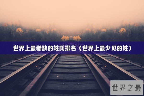 世界上最稀缺的姓氏排名(世界上最少见的姓) 世界上最稀缺的姓氏排名(世界上最少见的姓)