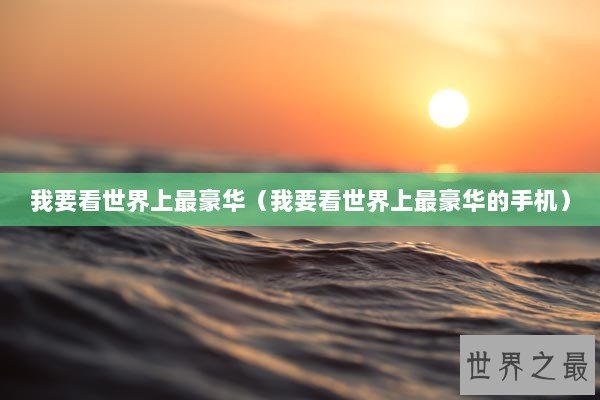 我要看世界上最豪华（我要看世界上最豪华的手机）