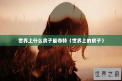 世界上什么房子最奇特（世界上的房子）