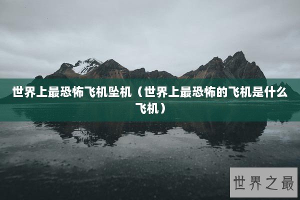 世界上最恐怖飞机坠机（世界上最恐怖的飞机是什么飞机）