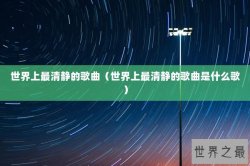 世界上最清静的歌曲（世界上最清静的歌曲是什么歌）