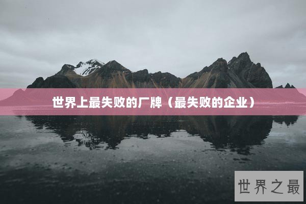 世界上最失败的厂牌（最失败的企业）