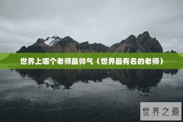 世界上哪个老师最帅气（世界最有名的老师）