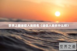 世界上最迷你人类排名（迷你人类长什么样）