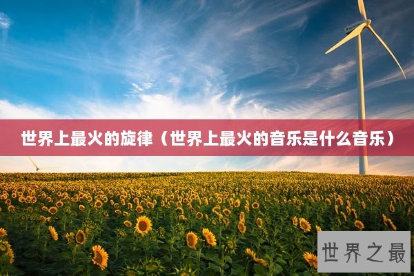 世界上最火的旋律（世界上最火的音乐是什么音乐）