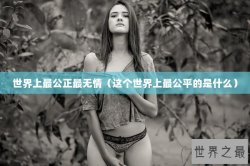 世界上最公正最无情（这个世界上最公平的是什么）
