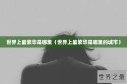世界上最繁华是哪里（世界上最繁华是哪里的城市）
