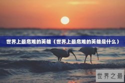 世界上最危难的英雄（世界上最危难的英雄是什么）