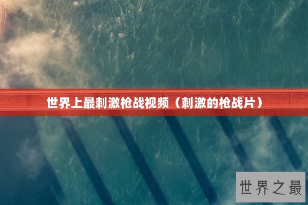 世界上最刺激枪战视频（刺激的枪战片）