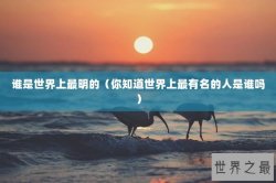 谁是世界上最明的（你知道世界上最有名的人是谁吗）