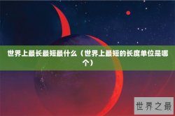 世界上最长最短最什么（世界上最短的长度单位是哪个）