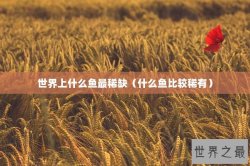 世界上什么鱼最稀缺（什么鱼比较稀有）