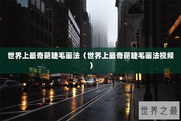 世界上最奇葩睫毛画法（世界上最奇葩睫毛画法视频）