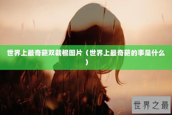 世界上最奇葩双截棍图片(世界上最奇葩的事是什么) 世界上最奇葩双截棍图片(世界上最奇葩的事是什么)
