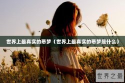 世界上最真实的恶梦（世界上最真实的恶梦是什么）