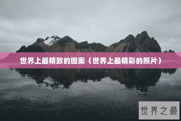 世界上最精致的图案（世界上最精彩的照片）