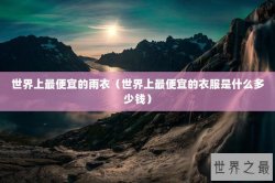 世界上最便宜的雨衣（世界上最便宜的衣服是什么多少钱）