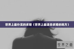 世界上最朴实的求婚（世界上最适合求婚的地方）