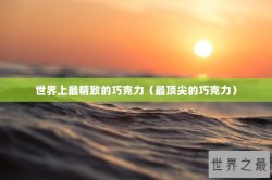 世界上最精致的巧克力（最顶尖的巧克力）