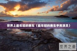 世界上最年轻的赛车（最年轻的赛车手男演员）