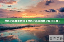 世界上最金贵的钱（世界上最贵的金子是什么金）