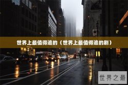 世界上最值得追的（世界上最值得追的剧）