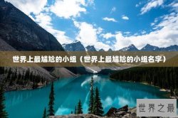 世界上最尴尬的小组（世界上最尴尬的小组名字）