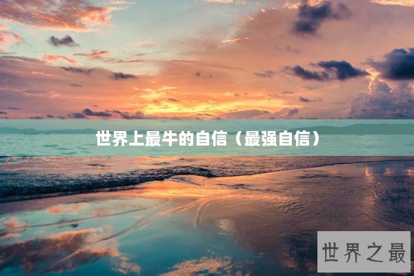 世界上最牛的自信（最强自信）