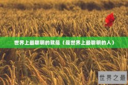 世界上最聪明的就是（是世界上最聪明的人）