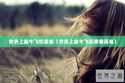 世界上最牛飞机乘客（世界上最牛飞机乘客是谁）