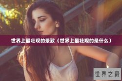 世界上最壮观的景致（世界上最壮观的是什么）
