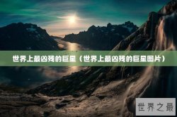 世界上最凶残的巨星（世界上最凶残的巨星图片）