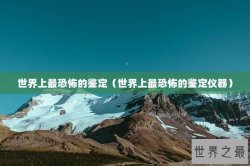 世界上最恐怖的鉴定（世界上最恐怖的鉴定仪器）