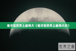 谁才是世界上最伟大（谁才是世界上最伟大的）