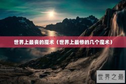 世界上最丧的魔术（世界上最惨的几个魔术）
