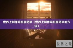 世界上制作贴纸最简单（世界上制作贴纸最简单的方法）