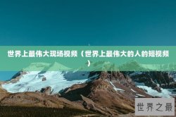世界上最伟大现场视频（世界上最伟大的人的短视频）
