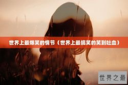 世界上最爆笑的情节（世界上最搞笑的笑到吐血）