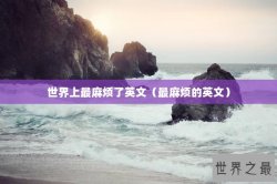 世界上最麻烦了英文（最麻烦的英文）