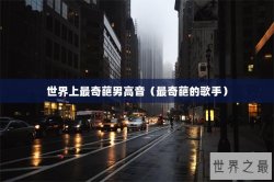 世界上最奇葩男高音（最奇葩的歌手）