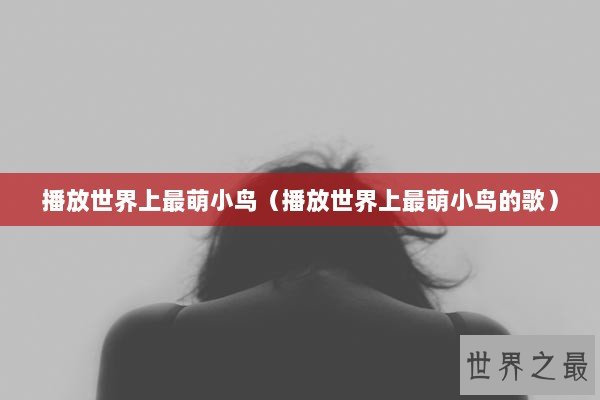 播放世界上最萌小鸟（播放世界上最萌小鸟的歌）