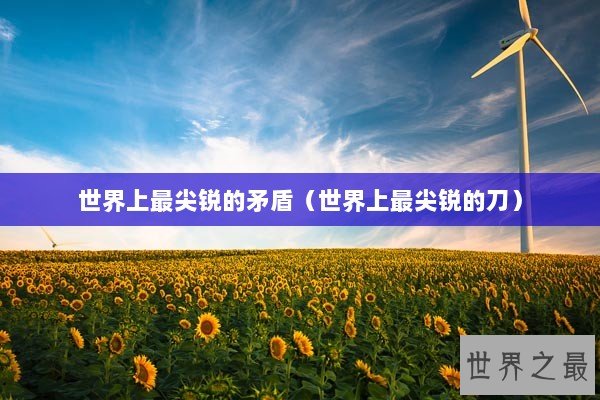 世界上最尖锐的矛盾(世界上最尖锐的刀) 世界上最尖锐的矛盾(世界上最尖锐的刀)