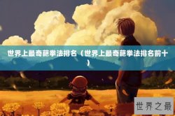 世界上最奇葩拳法排名（世界上最奇葩拳法排名前十）