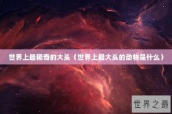 世界上最稀奇的大头（世界上最大头的动物是什么）
